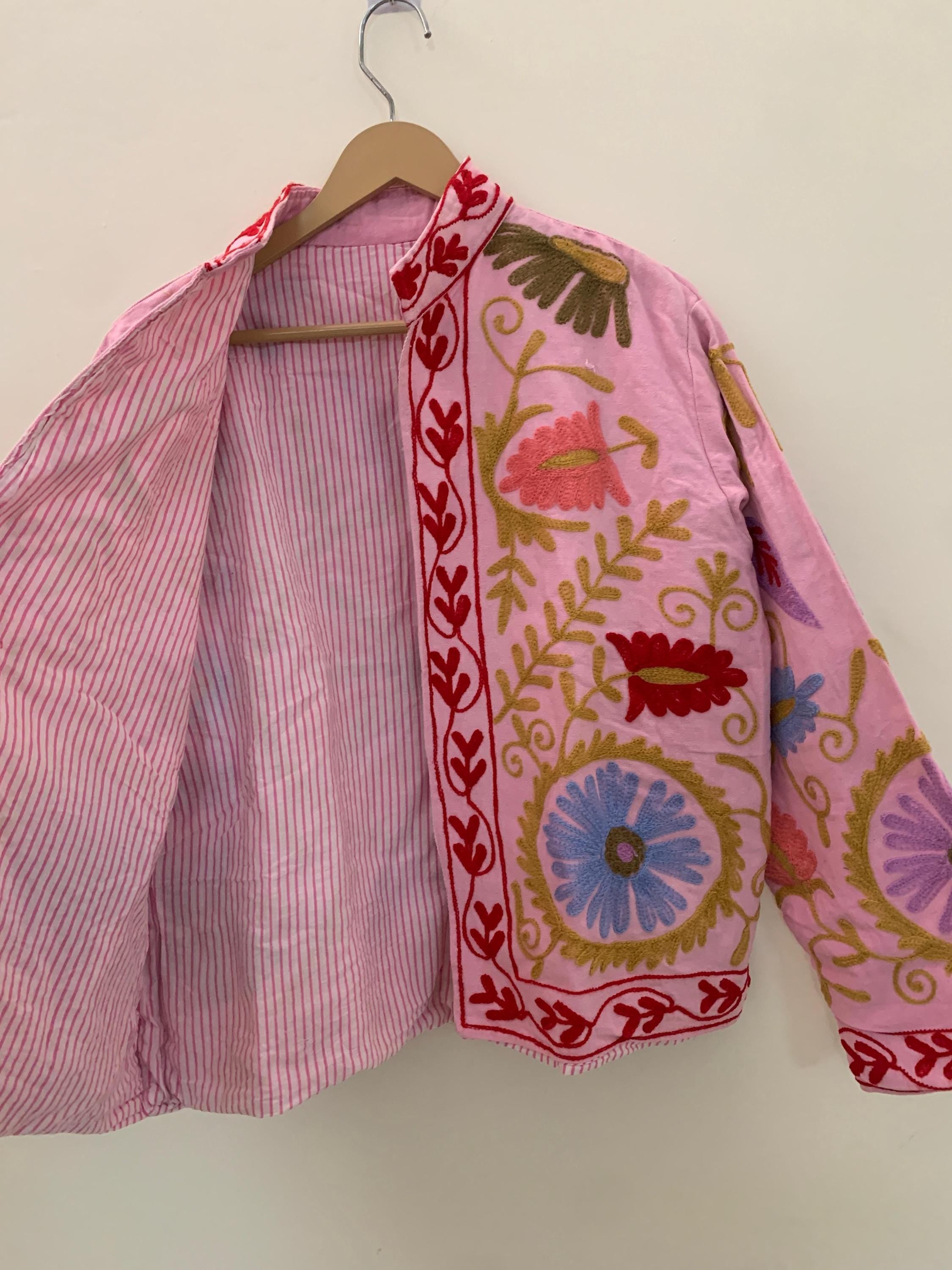 TNT Fabric Suzani Jacket | Street Jacket | Gift For Her| Suzani Embroidery Jacket | Winter Wear Coat | Women's Coat | Suzani Jacket