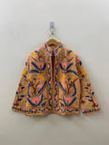 Velvet Suzani Embroidery Jacket Batton Coat, Winter Suzani Jacket, Velvet Kimono Coat, Suzani Coat, Outerwear, Travel Jacket, Gift For Her