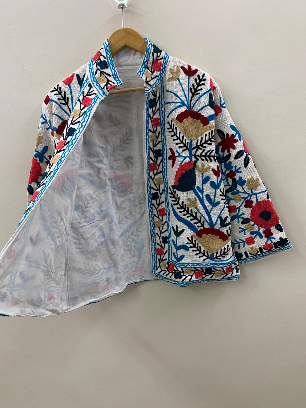 Suzani Embroidered Jacket TNT | Uzbek Kimono Jacket | Short Boho Coat | Vintage Style Jacket | Winter Outerwear | Gift for Her