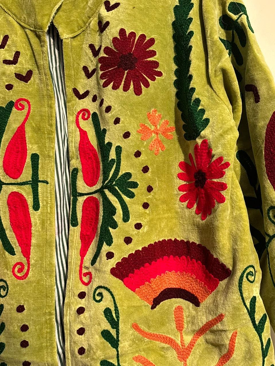 Handmade Suzani Velvet Jacket | Floral Embroidered Coat | Ethnic Jacket | Warm Winter Outerwear Women | Gift for Her | Traditional Jacket