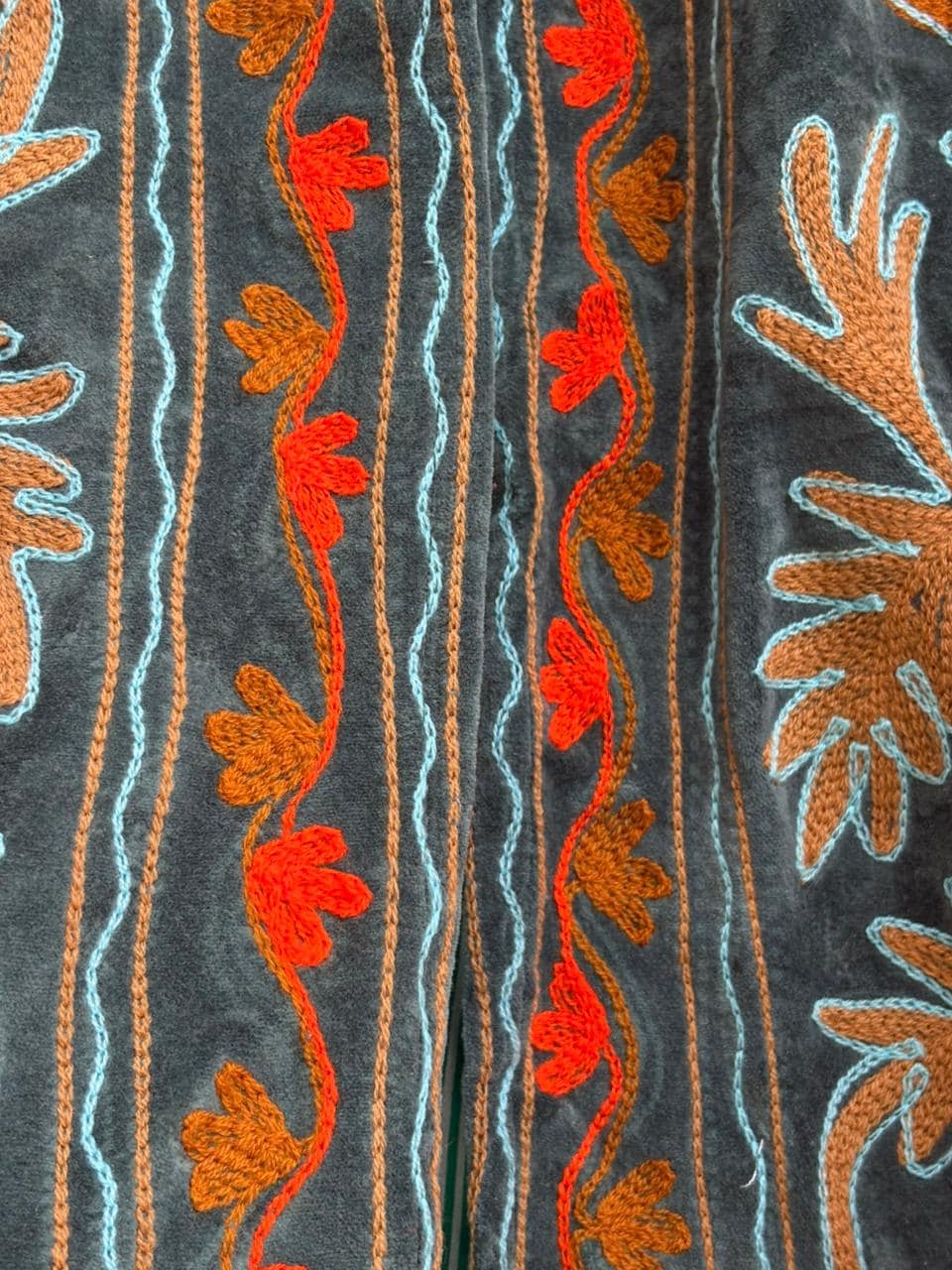 Suzani Velvet Jacket | Embroidered Coat | Traditional Coat | Unisex Kimono Jacket | Warm Winter Coat | Oversize Kimono Jacket | Gift for Her