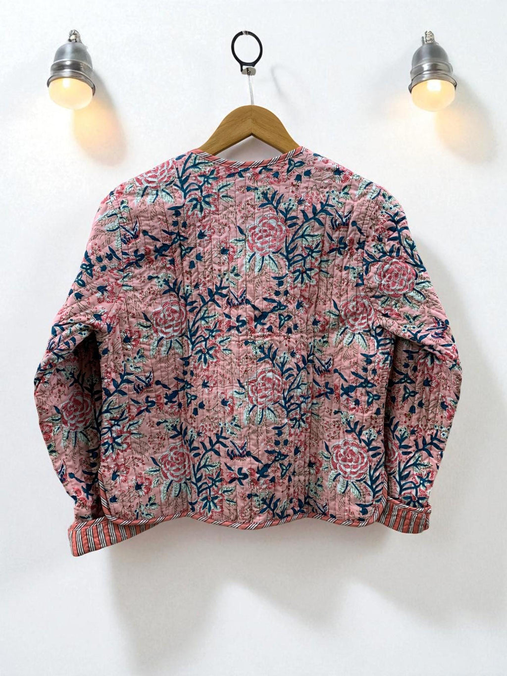 Women's Cotton Quilted Cropped Boho Jacket |Outerwear | Printed Lightweight Cropped Jacket | Spring Jacket | Bomber Jacket | Gift For Her |