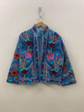 Suzani Embroidered Velvet Jacket for Women | Handmade Boho Duster Coat | Winter Kimono Robe | Ethnic Jacket | Gift for Her