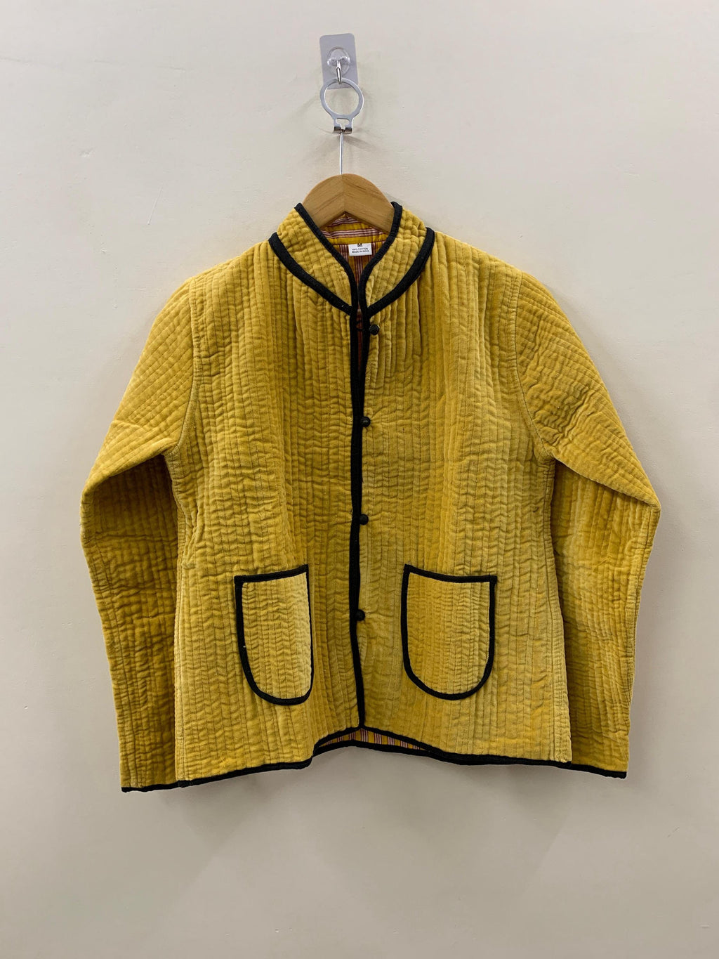 Women's Quilted Velvet Solid Jacket | Quilted Front Open Jacket | Velvet Short Vintage Blazer | Winter Wear Bomber Coat | Duster Jacket