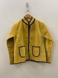 Women's Quilted Velvet Solid Jacket | Quilted Front Open Jacket | Velvet Short Vintage Blazer | Winter Wear Bomber Coat | Duster Jacket