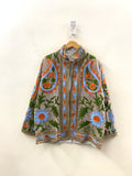 Suzani Velvet Short Jacket | Indian Suzani Embroidery Jacket | Winter Wear Women's Jacket Coat | Suzani Coat | Gift For Her |Duster Jacket