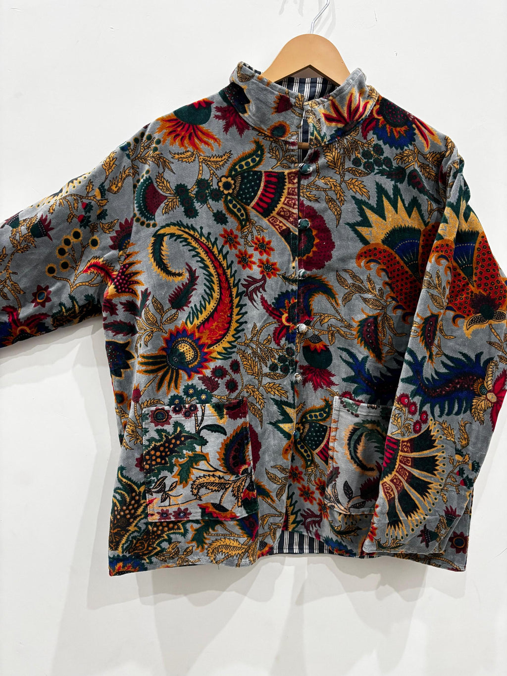 Floral Embroidery Velvet Short Jacket, Winter Suzani Jacket, Velvet Jacket Coat, Duster Coat, Outerwear, Travel Bomber Jacket, Gift For Her