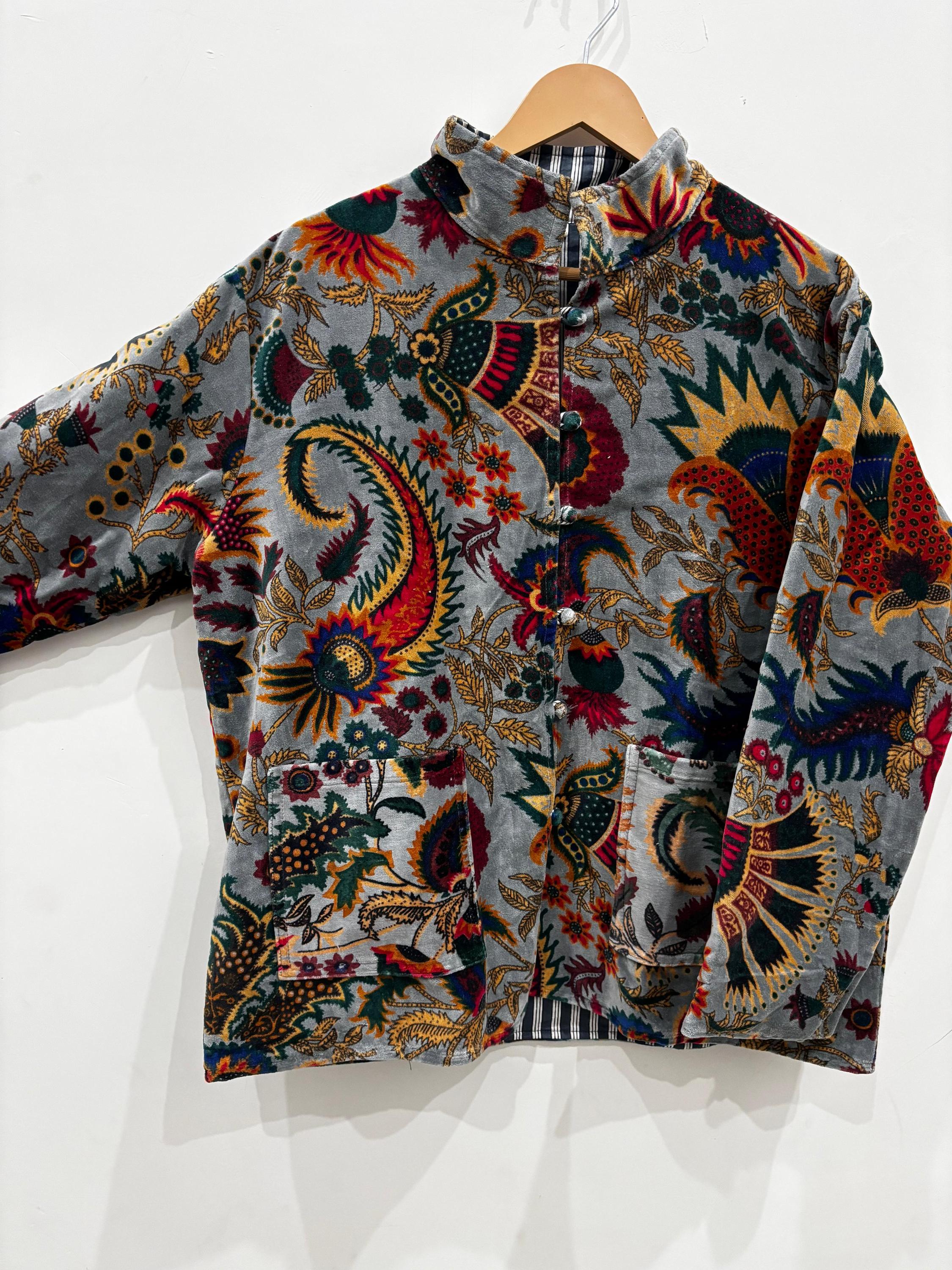 Floral Embroidery Velvet Short Jacket, Winter Suzani Jacket, Velvet Jacket Coat, Duster Coat, Outerwear, Travel Bomber Jacket, Gift For Her