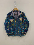 Vintage Velvet Suzani Jacket | Floral Embroidered Jacket | Winter Kimono Jacket | Winter Warm Coat | Handmade Jacket | Gift for Her