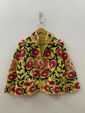 Yellow Suzani TNT Fabric Spring Jacket | Duster TNT Jacket | Button Winter Outerwear Jacket |Spring Bomber Coat| Gift For Her | TNT Coat