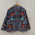 Handmade Suzani Velvet Short Jacket | Suzani Embroidery Jacket |Winter Women's Jacket | Suzani Coat | Gift For Her |Duster Indian Jacket
