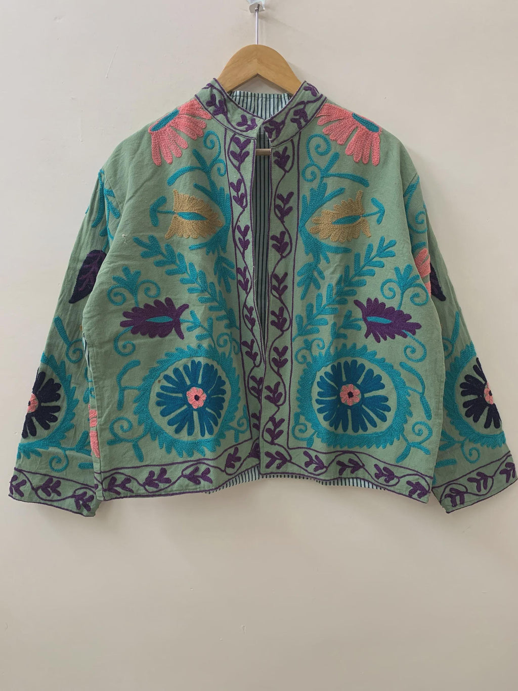 Suzani Jacket Velvet | Winter Embroidered Coat | Ethnic Vintage Outerwear | Boho Jacket Women | Hippie Style Coat | Gift For Her