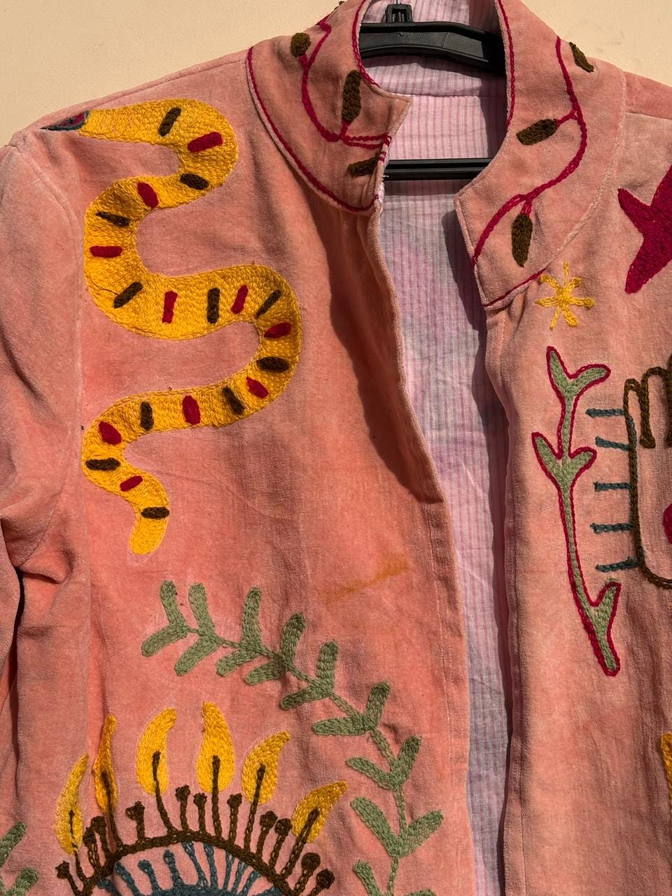 Handmade Suzani Velvet Jacket | Embroidered Boho Coat | Ethnic Kimono Jacket | Warm Winter Outerwear | Gift for Her | Bohemian Outerwear