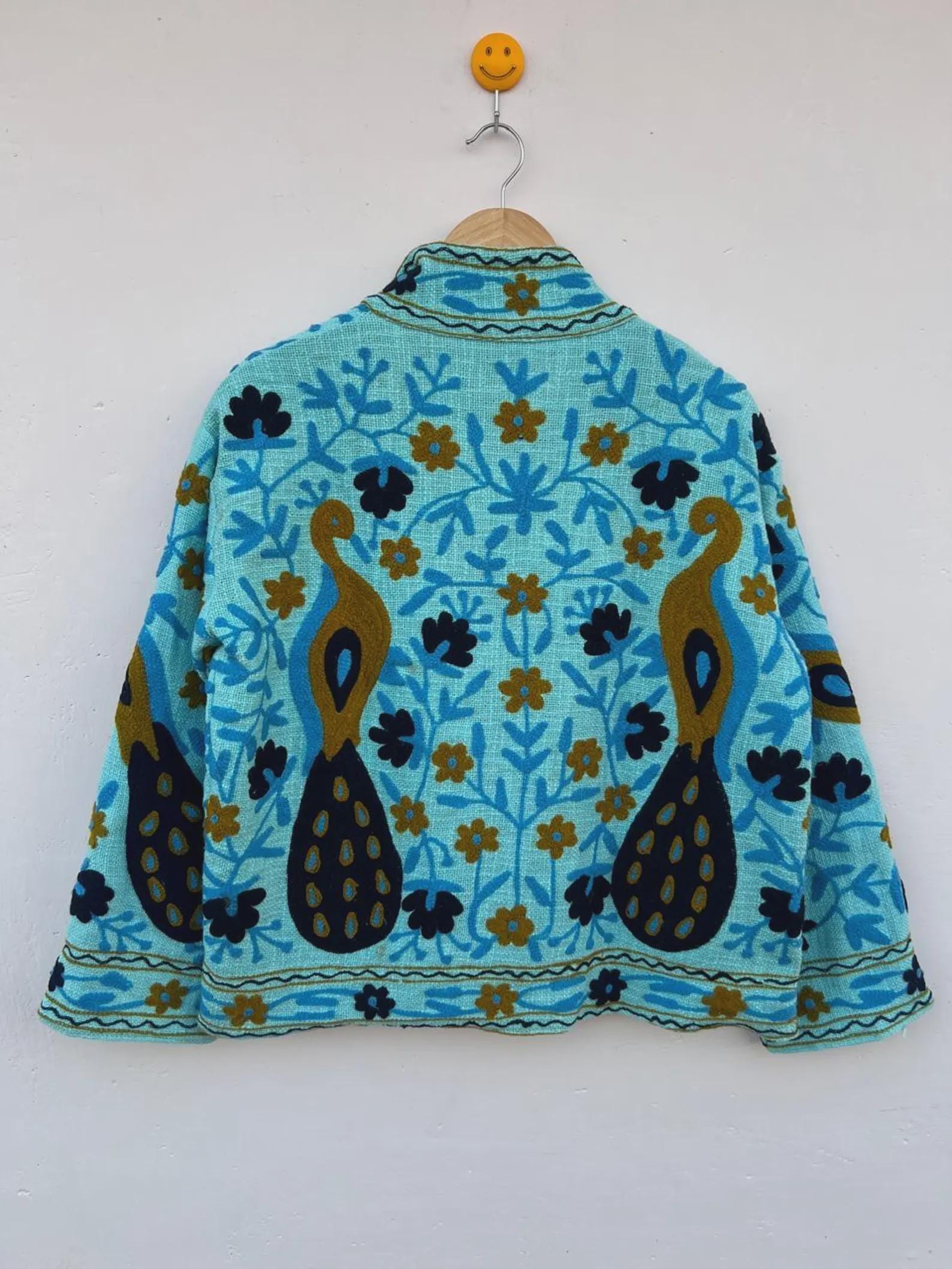Handmade Soft TNT Fabric Suzani Jacket | Duster Short Chic Coat | Gift For Her