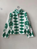 Handmade Suzani Embroidery Spring Jacket, Women's Quilted Jacket, Ethnic Unisex Coat, Suzani Short Quilted Jacket | Gift For Her | Outerwear