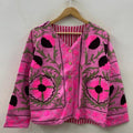 Velvet Suzani Hand Embroidered Jacket | Tailored Jacket |Bomber Coat | Hippie Jacket | 70s Style Coat | Gift For Her | Winter Coat