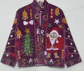 Christmas Suzani Velvet Jacket for Women | Traditional Jacket | Winter Warm Coat | Hand Embroidered Santa Coat | Gift for Wife