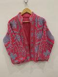 Floral Suzani TNT Fabric Short Jacket | Long Sleeve Spring Bomber Jacket | Gift For Her