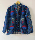 Suzani Embroidered Velvet Winter Jacket | Handmade Short Festival Coat | Bohemian Outerwear