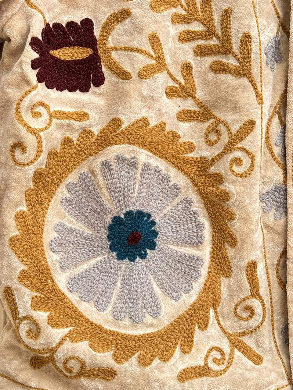 Velvet Suzani Jacket | Floral Embroidery Jacket  | Bohemian Coat | Winter Coat | Festival Jacket | Gift For Her | Warm Winter Outerwear