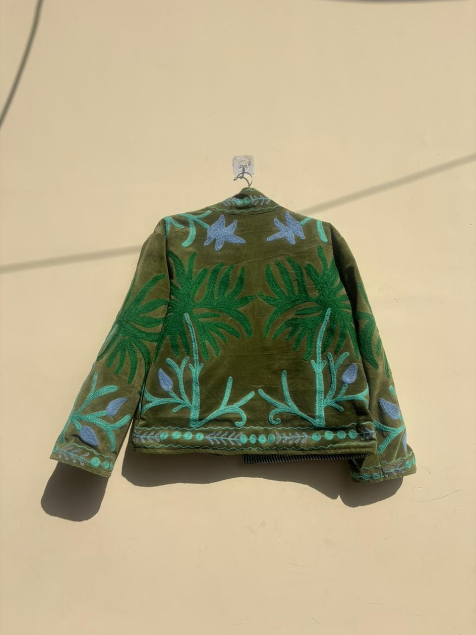 Suzani Velvet Jacket | Embroidered Coat | Traditional Coat | Unisex Jacket | Warm Winter Outerwear | Gift for Her | Bohemian Outerwear