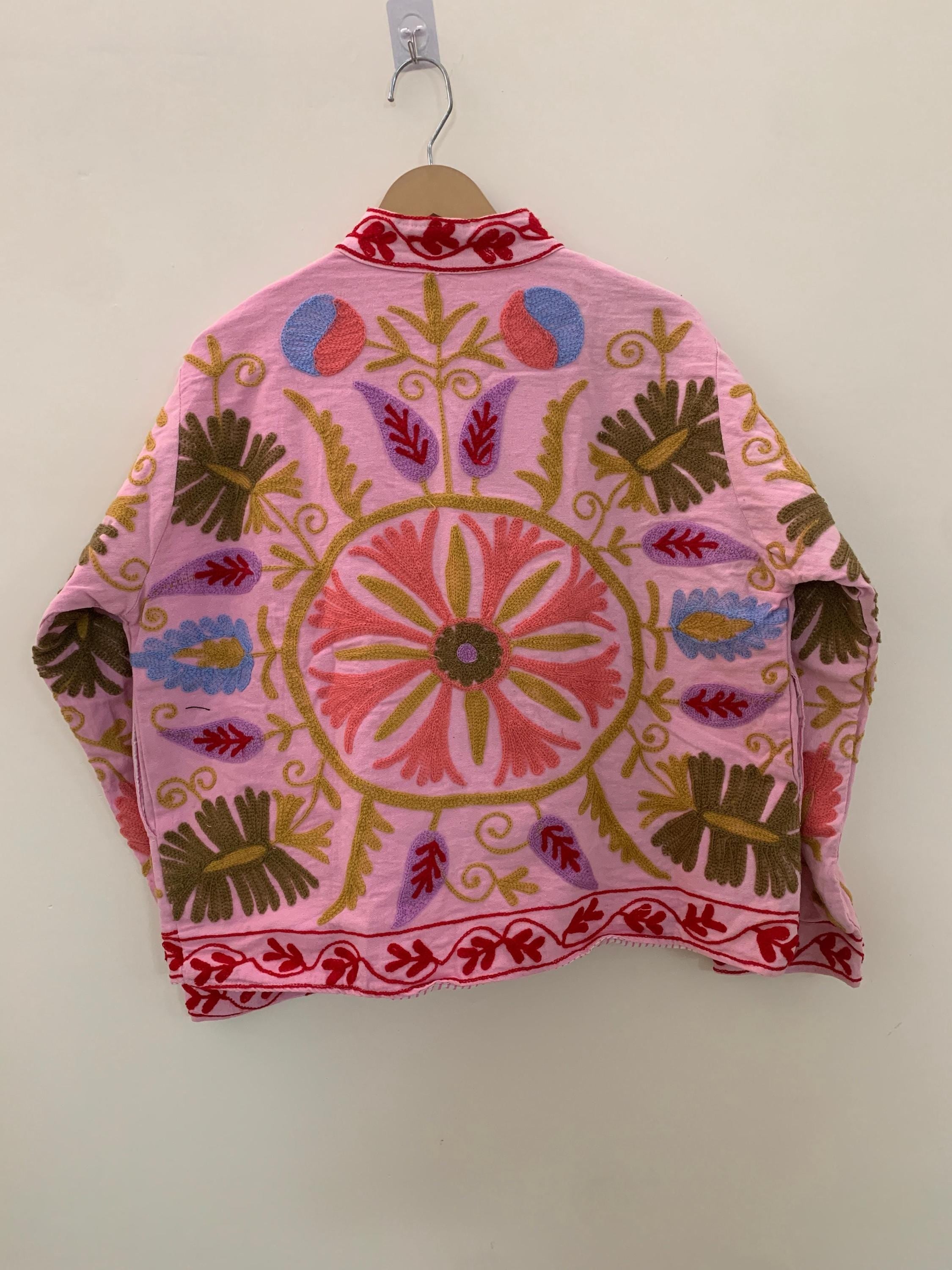 TNT Fabric Suzani Jacket | Street Jacket | Gift For Her| Suzani Embroidery Jacket | Winter Wear Coat | Women's Coat | Suzani Jacket