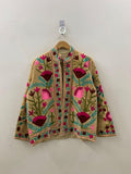 Hand Embroidered Velvet Suzani Jacket | Indian Style Coat  | Unisex Jacket | Bridesmaid Gift | Winter Jacket | Kimono Jacket, Bomber Jacket