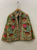 Velvet Suzani Hand Embroidered Jacket | Partywear Tailored Jacket |Bomber Coat | Hippie Jacket | 70s Style Coat | Gift For Her | Winter Coat
