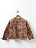 Floral Cotton Quilted Cropped Jacket |Women's Outerwear | Printed Lightweight Cropped Jacket | Spring Jacket |Bomber Jacket | Gift For Her |