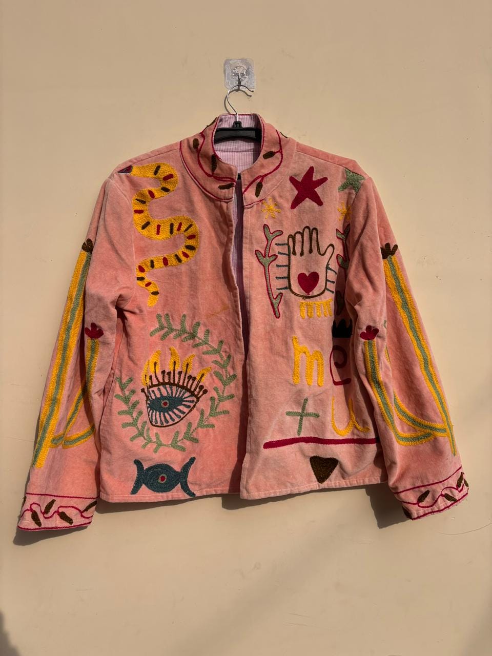Handmade Suzani Velvet Jacket | Embroidered Boho Coat | Ethnic Kimono Jacket | Warm Winter Outerwear | Gift for Her | Bohemian Outerwear