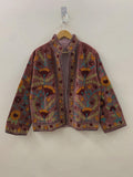 Chic Embroidery Suzani Velvet Short Jacket, Indian Handmade Floral Coat, Unisex Bridesmaid Gift, Winter Jacket, Women's Coat, Suzani Jacket