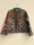 Suzani Velvet Jacket | Embroidered Coat | Traditional Coat | Unisex Kimono Jacket | Warm Winter Coat | Oversize Kimono Jacket | Gift for Her