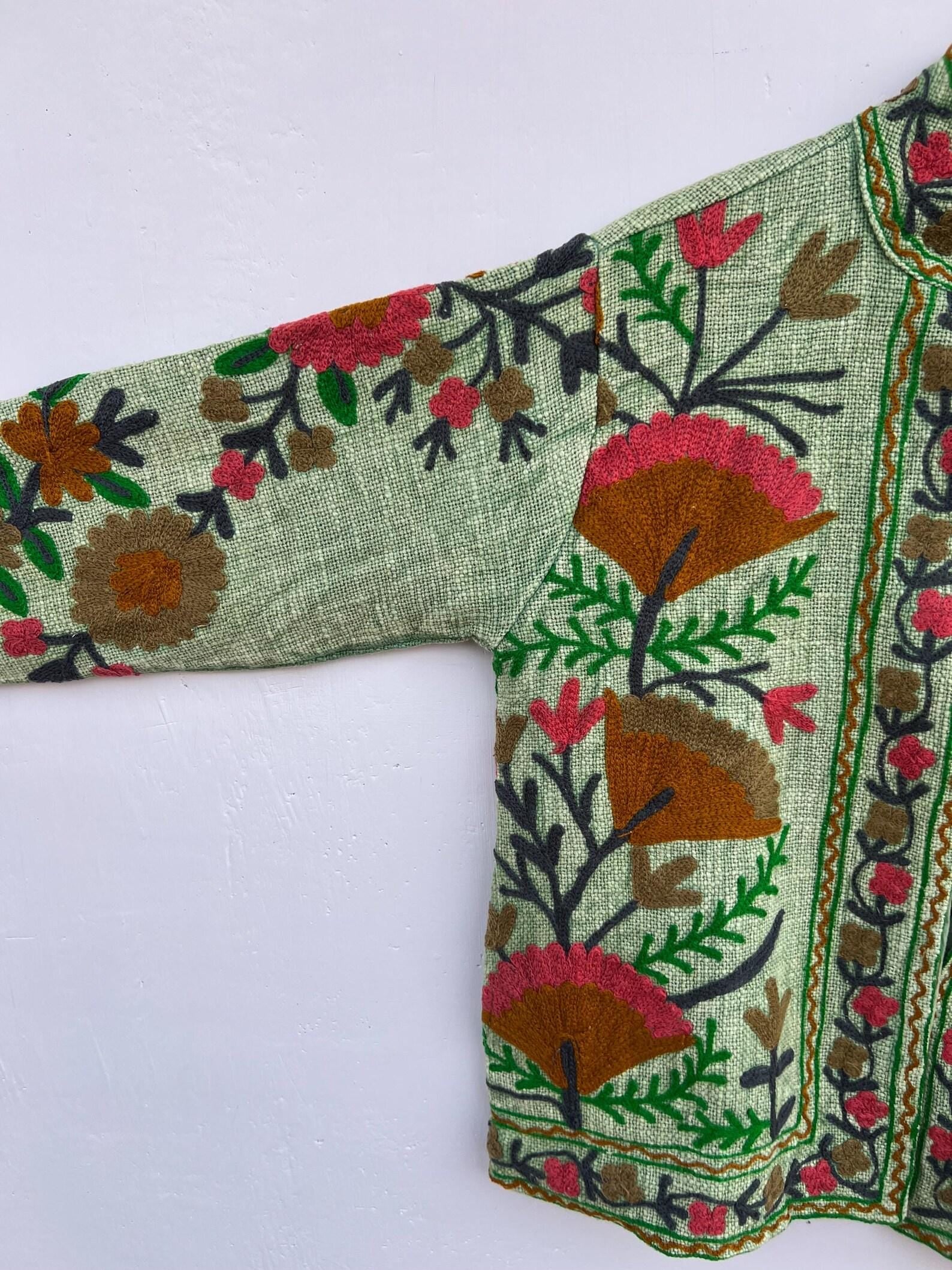 Handmade Soft TNT Fabric Suzani Jacket: Modern Short Chic Coat | Gift For Her
