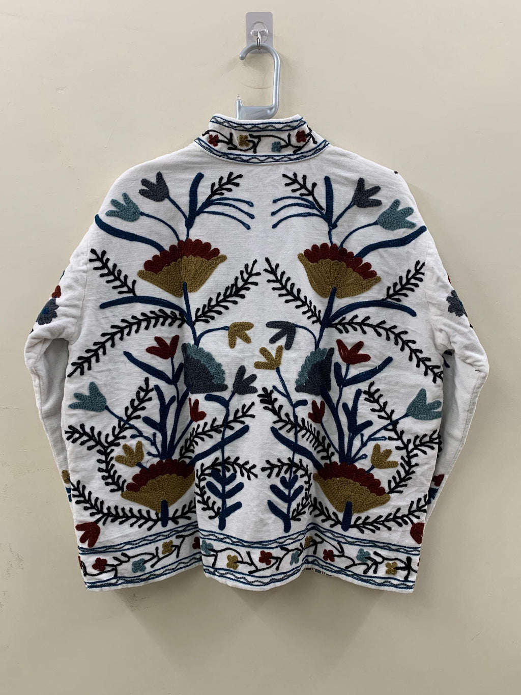 Suzani Embroidery Velvet Jacket | Traditional Boho Cropped Coat | Winter Ethnic Festival Wear Jacket  | Statement Jacket | Gift for Her