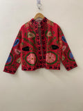 Bohemian Suzani Coat | Handmade Embroidered Cotton Jacket | Vintage Ethnic Boho Outerwear | Festival Fashion | Gift for Women