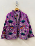 Handmade Velvet Suzani Jacket | Embroidered Floral Boho Coat | Gift For Her