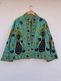 Handmade Soft TNT Fabric Suzani Jacket: Modern Short Chic Coat | Gift For Her