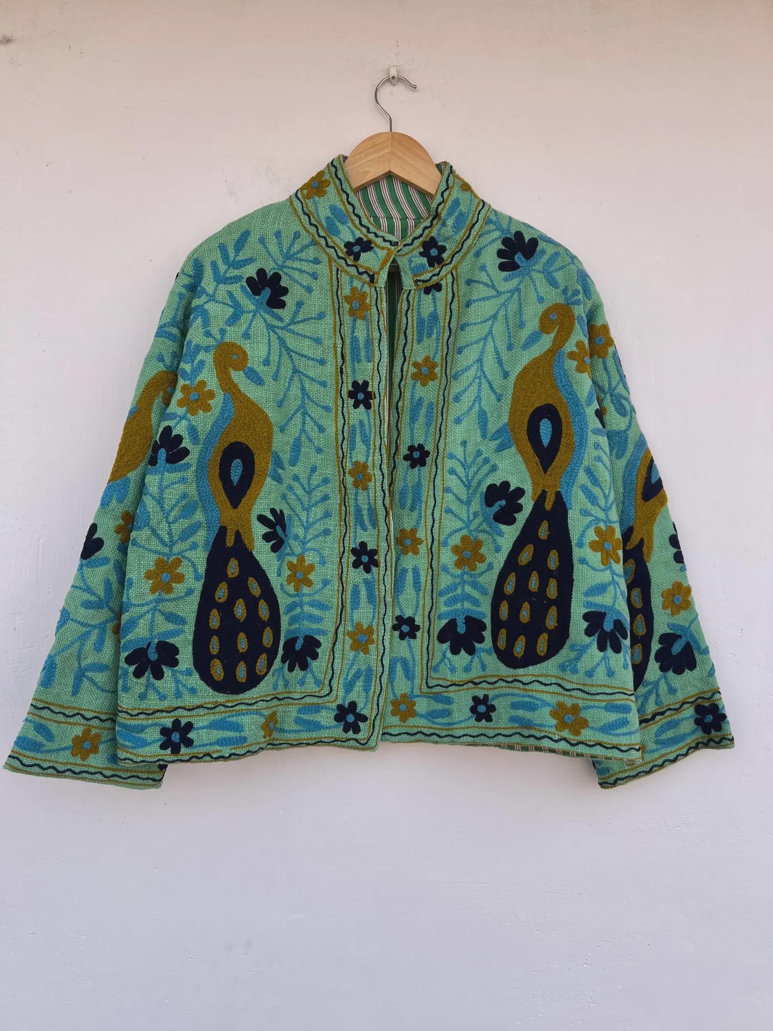 Handmade Soft TNT Fabric Suzani Jacket: Modern Short Chic Coat | Gift For Her