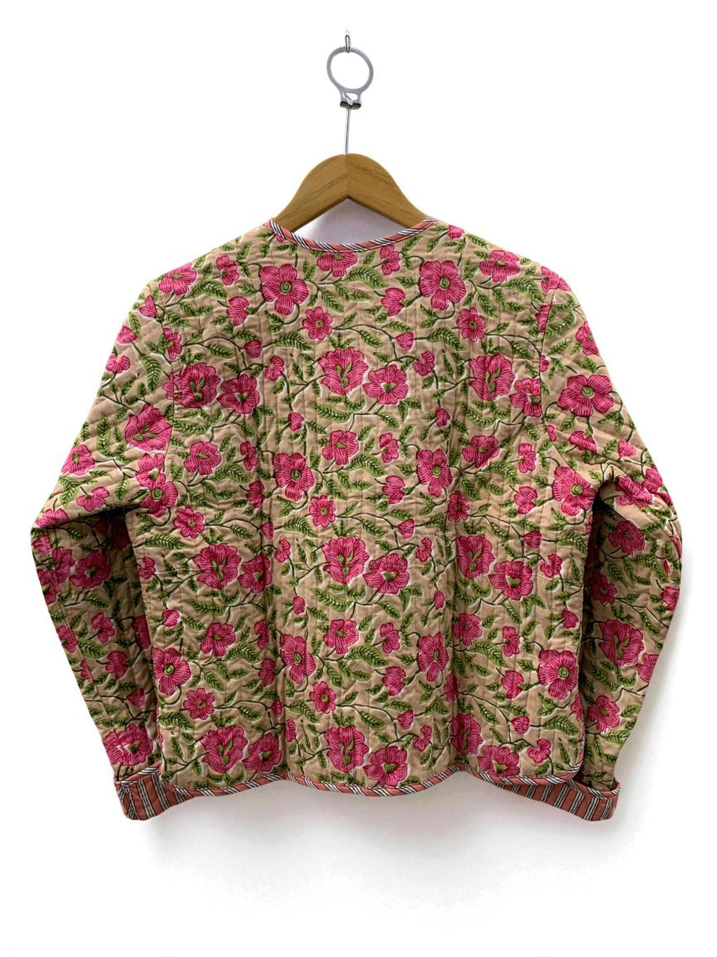 Floral Cotton Quilted Cropped Jacket |Women's Outerwear | Printed Lightweight Cropped Jacket | Spring Jacket |Bomber Jacket | Gift For Her |