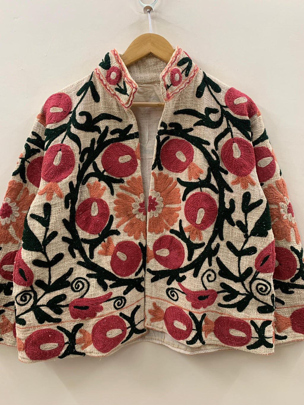 Boho Suzani TNT Fabric Short Spring Jacket | Long Sleeve Button Winter Coat | Short Jacket | Spring Bomber Jacket | Gift For Her | TNT Coat