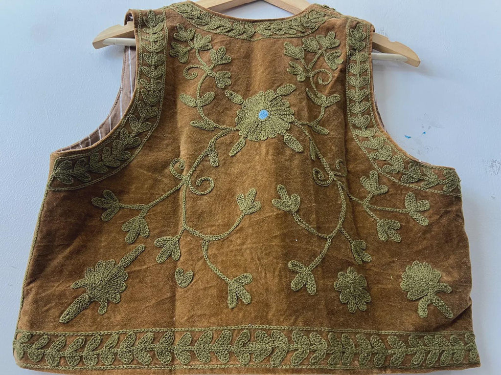 Handmade Suzani Vest | Boho Embroidered Waistcoat | Vintage Suzani Gilet | Sleeveless Ethnic Jacket | Festival Boho Vest | Gift for Her