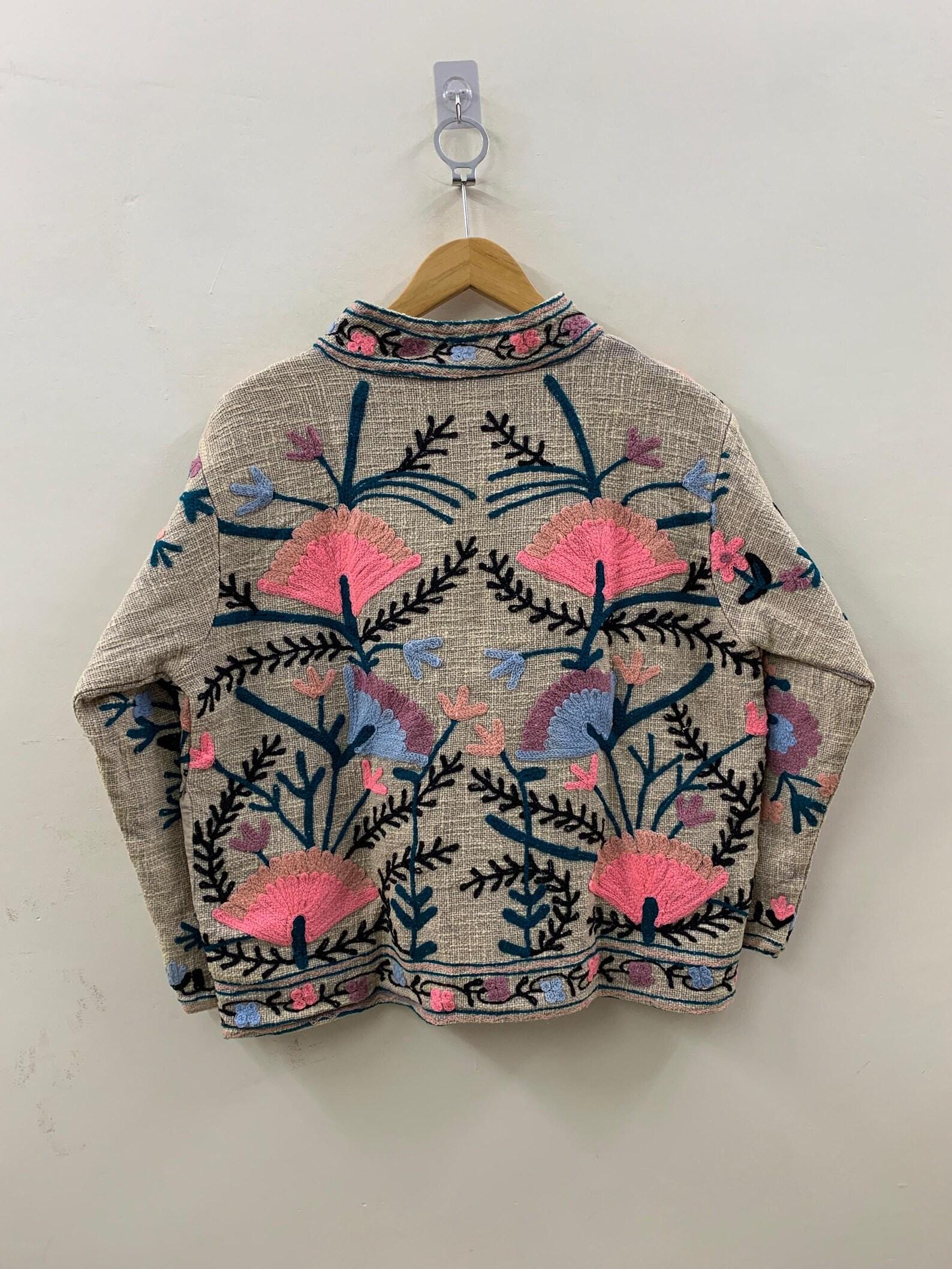 Festive Wear TNT Suzani Short Jacket – Embroidered Jacket - Bohemian Outerwear - Gift For Her