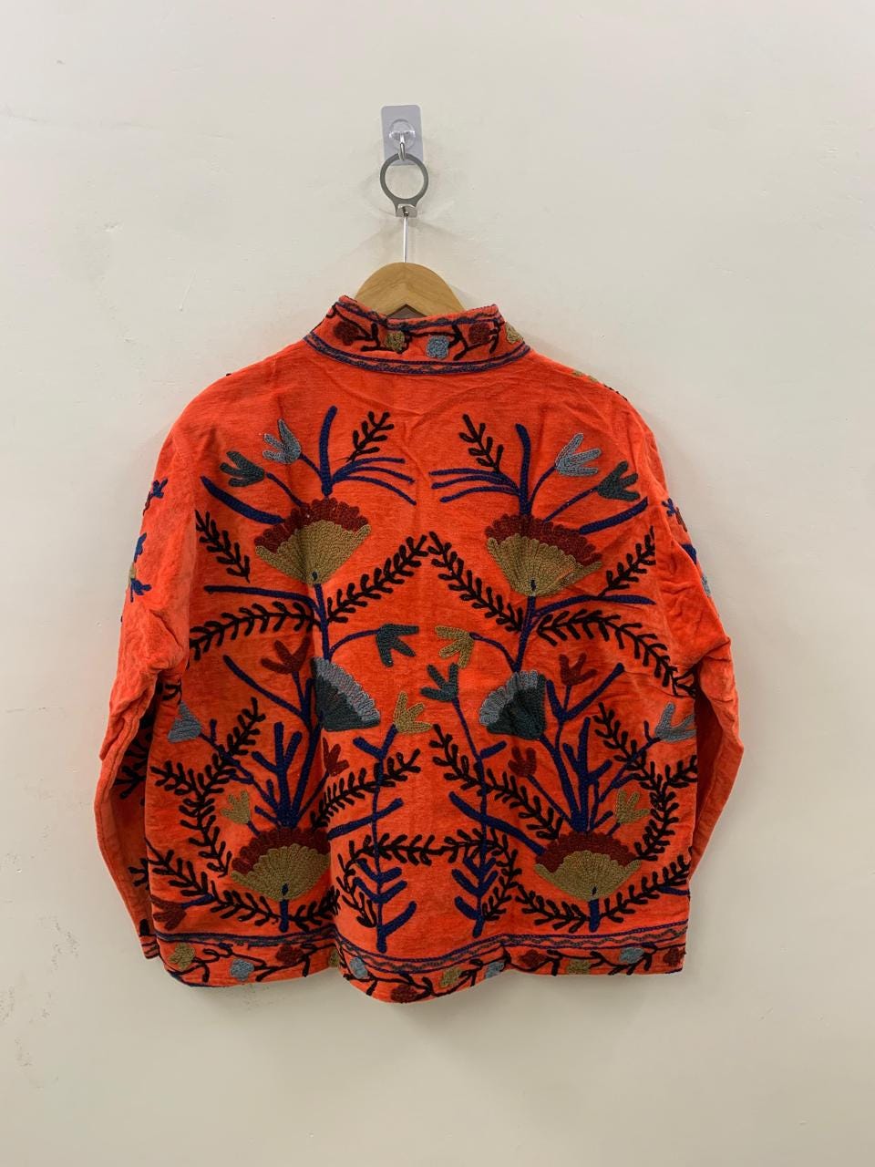 Boho Velvet Suzani Jacket | Short Embroidered Ethnic Coat | Vintage Bomber Jacket Women | Winter Outfit | Festival Jacket | Gift for Her