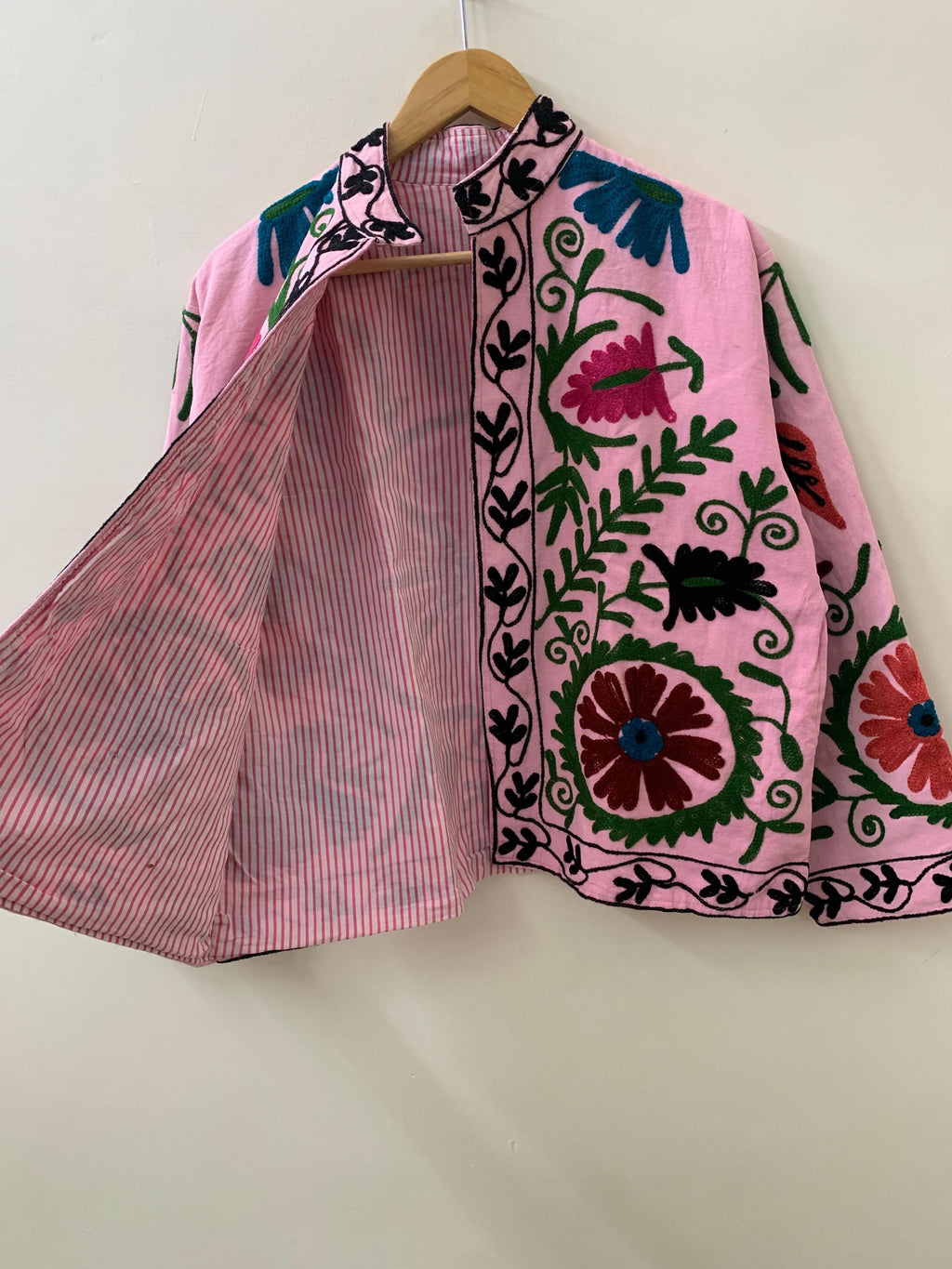 Suzani Jacket | Velvet Embroidered Coat | Ethnic Outerwear | Boho Chic Jacket | Uzbek Suzani Coat | Festival Wear Jacket | Gift For Her