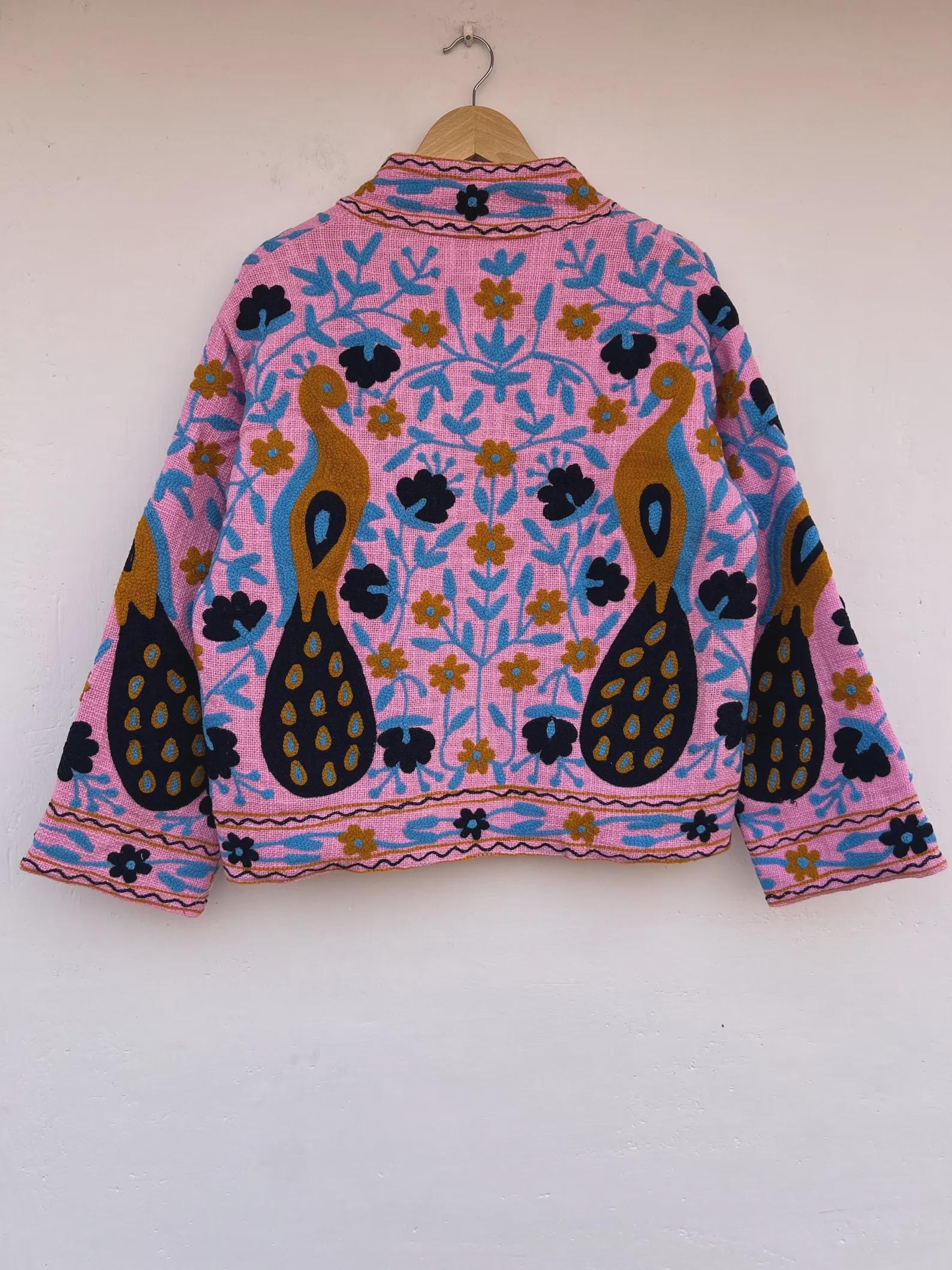 Handmade Soft TNT Fabric Suzani Jacket: Modern Short Chic Coat | Gift For Her