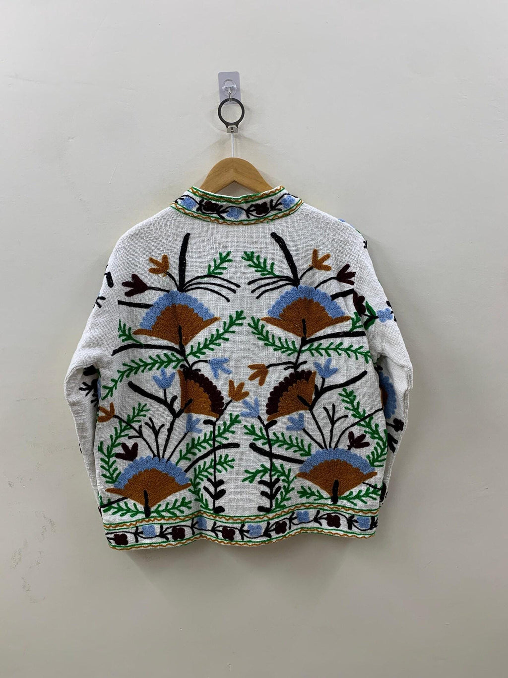 Handmade Soft TNT Fabric Suzani Jacket | Modern Short Chic Coat | Boho Embroidered Women’s Jacket | Unique Gift for Her