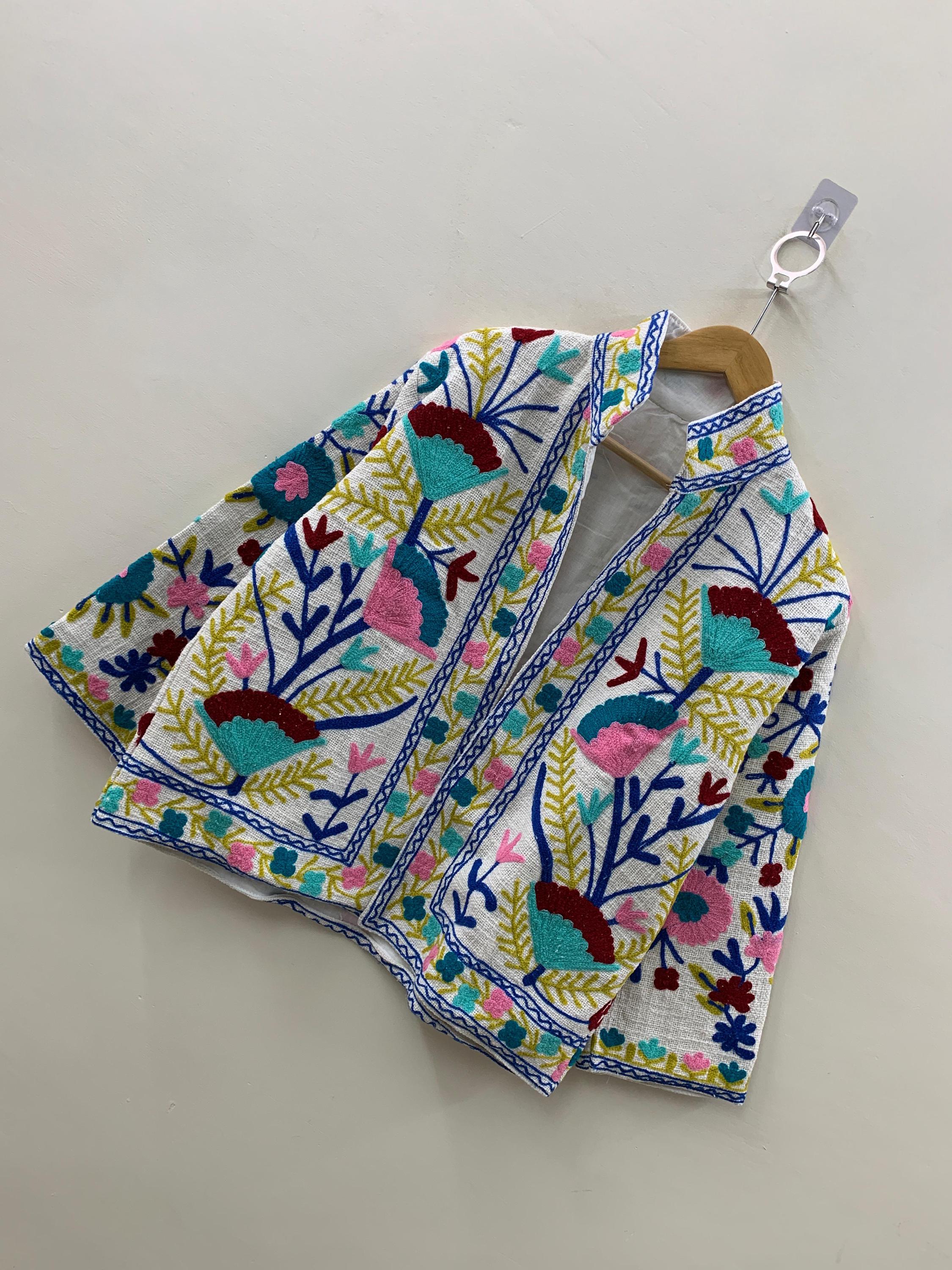 Suzani Jacket Handmade TNT | Uzbek Embroidered Kimono Jacket | Short Vintage Coat | Bohemian Outerwear | Winter Jacket Women | Gift for Her