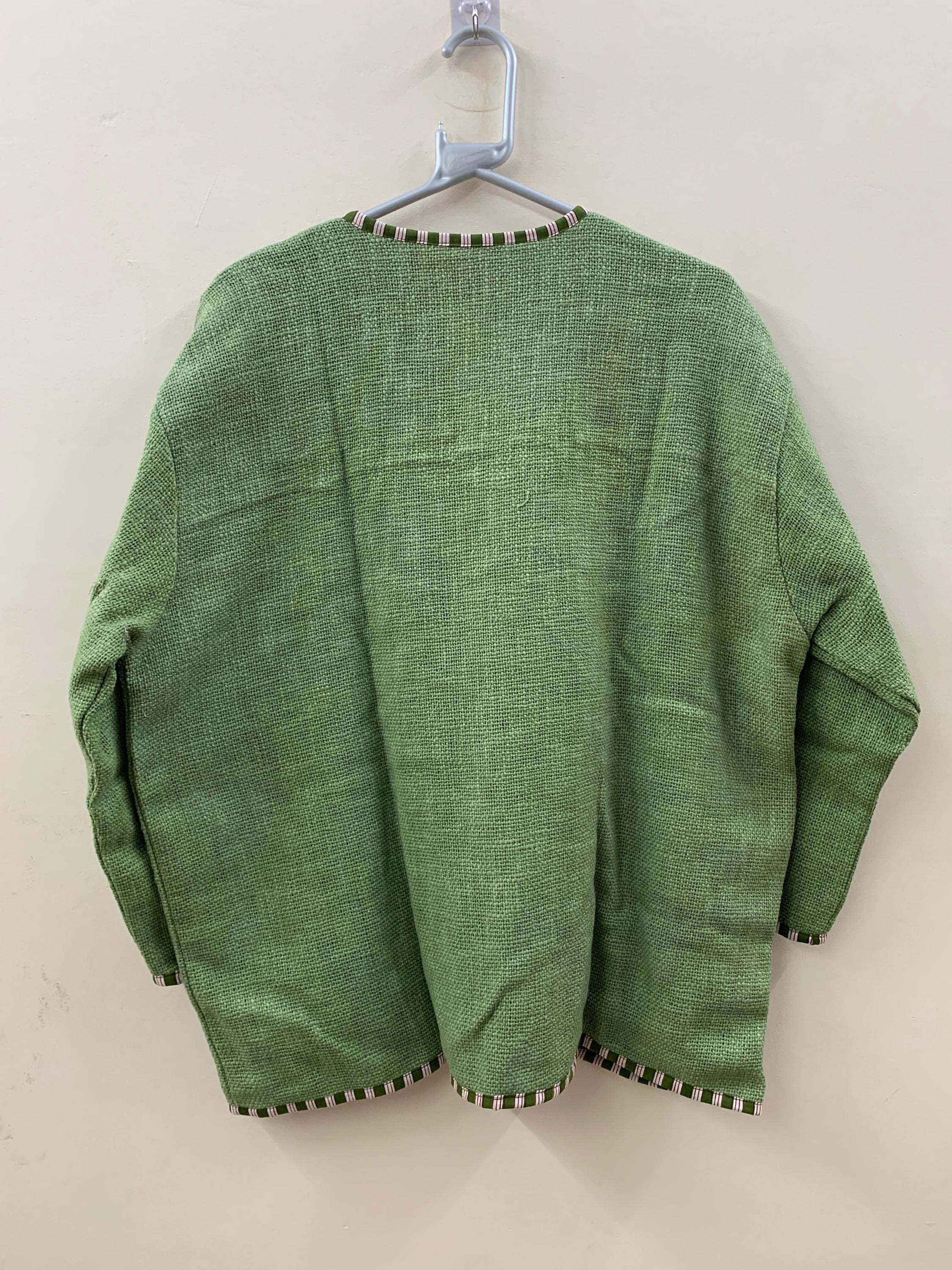 Green TNT Suzani Embroidery Cotton Kimono, Loungewear Soft TNT Jacket, Women's Clothing | Street Japanese Spring Kimono | Gift for Her