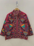 Embroidered Velvet Suzani Duster Jacket | Indian Style Coat | Unisex Kimono Jacket | Long Bomber Jacket | Bridesmaid Winter Statement Coat
