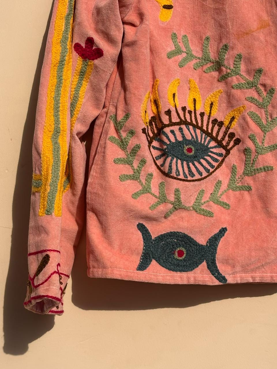Handmade Suzani Velvet Jacket | Embroidered Boho Coat | Ethnic Kimono Jacket | Warm Winter Outerwear | Gift for Her | Bohemian Outerwear